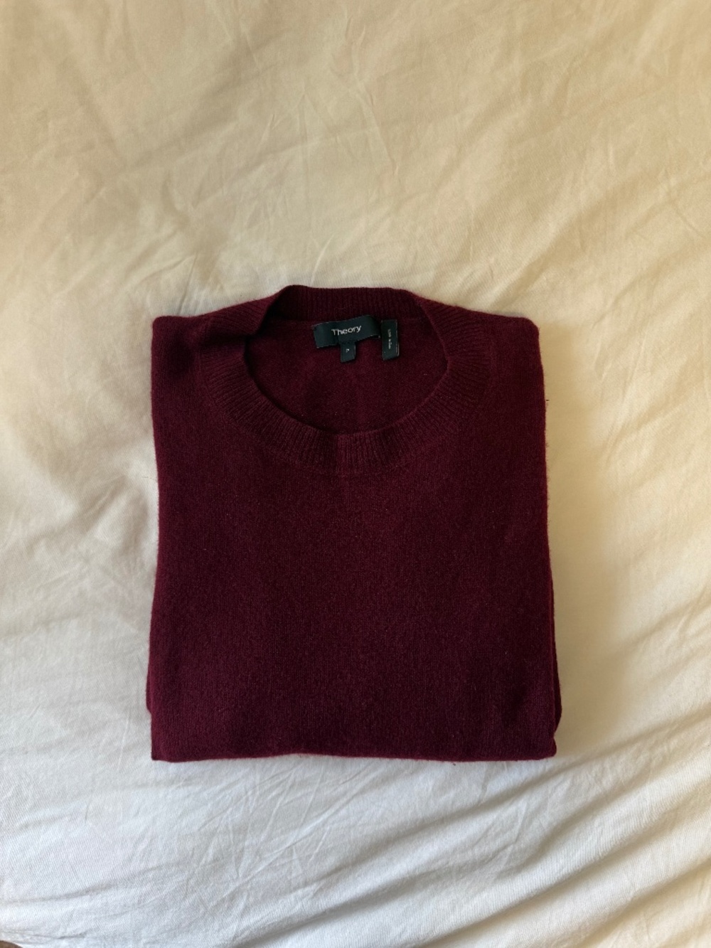Theory Cashmere Sweater Burgundy Red